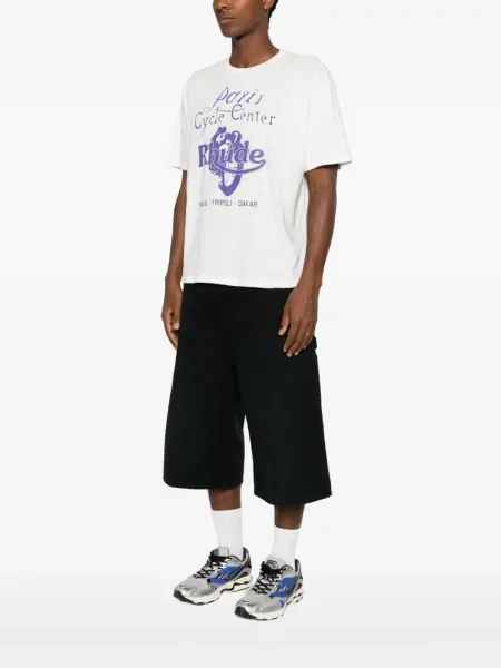 Tricou Rhude cu imagine alb