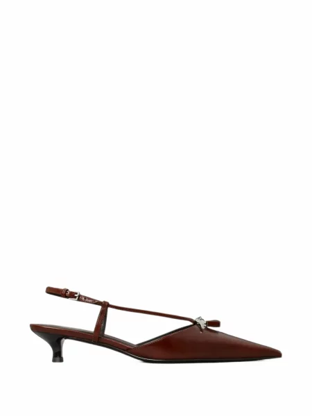 Pantofi cu toc Tory Burch cu toc jos maro