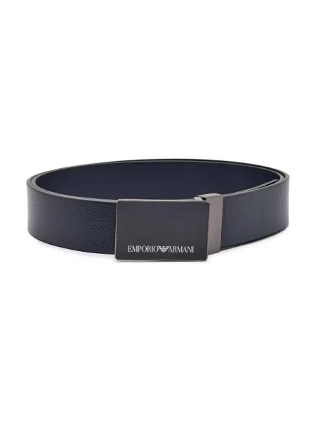 Bőr öv Emporio Armani kék