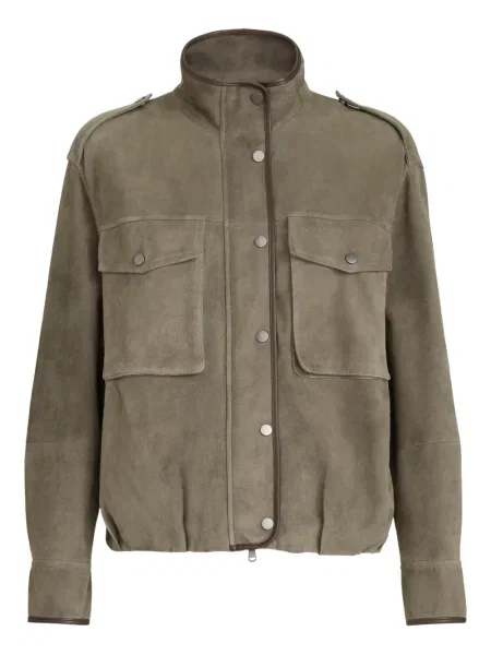 Geanta de piele Brunello Cucinelli verde