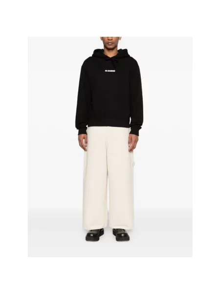 Bluza z kapturem Jil Sander czarna