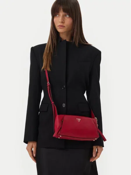 Geantă Guess Devon Mini Negru roșu