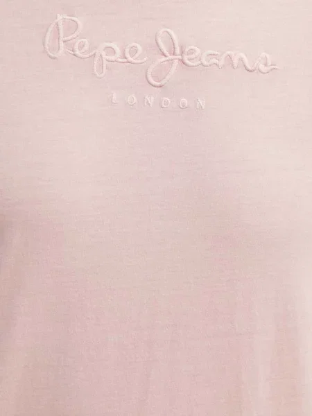 Футболка Pepe Jeans EMB EGGO з аплікацією рожевий