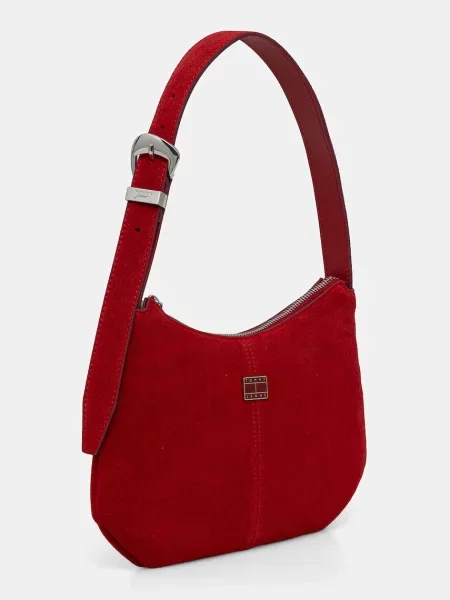 Kabelka Tommy Jeans Tjw Slouchy Suede Shoulder Bag červená