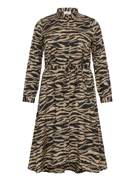 KAFFE CURVE Dolga srajca mokka črna