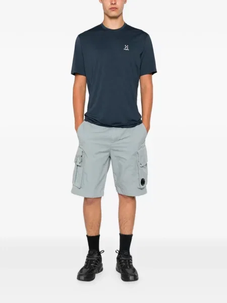 Scurt tricou Haglöfs cu imagine albastru