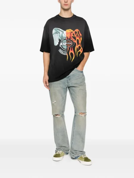 Tricou Amiri cu imagine negru