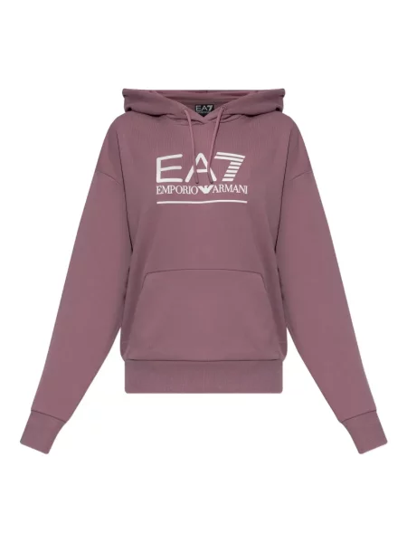 Суичър с качулка Ea7 Emporio Armani розово