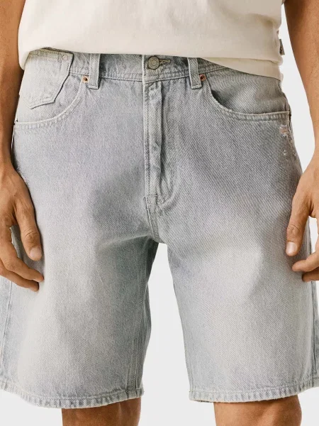 Джинсовые шорты Pepe Jeans серые