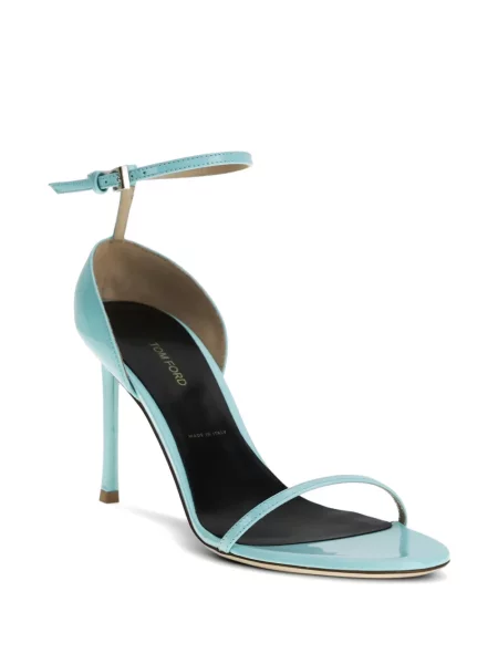 Sandale Tom Ford din piele de lac albastru