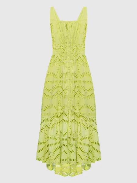 Сукня-сорочка Nyssi з вишивкою бродері Charo Ruiz жовта