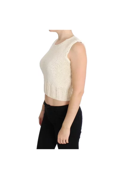 Sweter Pink Memories bez rękawów beżowy