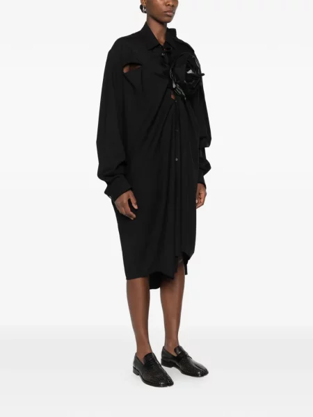 Rochie midi Junya Watanabe cu aplicații negru