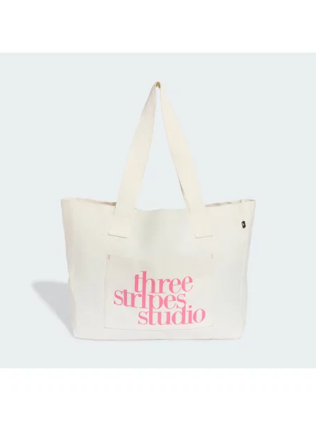 TORBA THREE STRIPES STUDIO CANVAS TOTE BAG beżowa