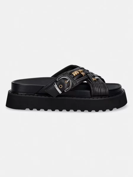 Pinko papuci pentru femei din piele Kate 09 negru