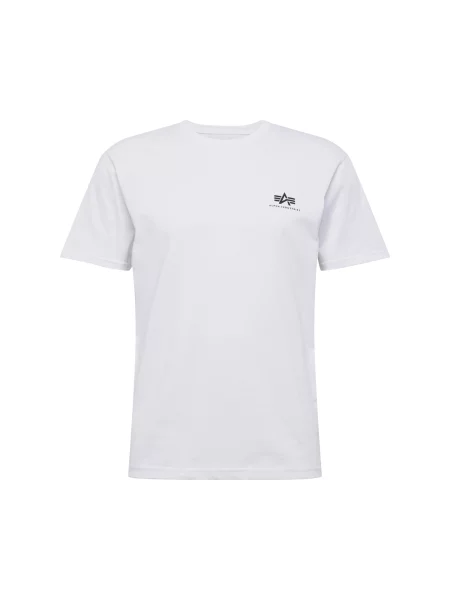 ALPHA INDUSTRIES Tricou / negru alb