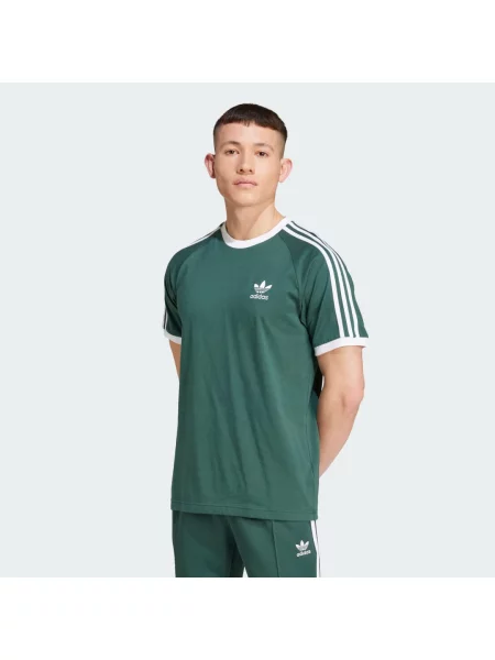 Koszulka Adidas w paski zielona