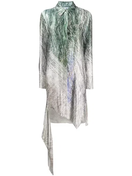 Костюм рокля тип риза Off-white бяло