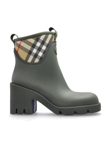 Lniane kalosze Burberry zielone