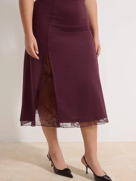 Trendyol Curve Fustă mov vânătă