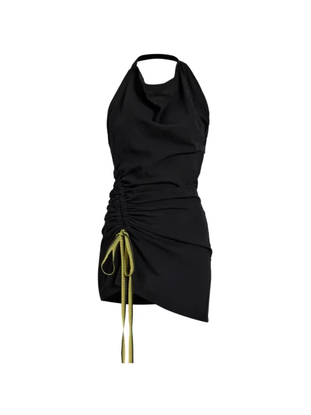 Top Proenza Schouler cu volane negru