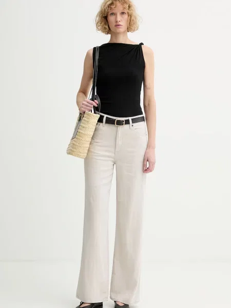 Levi's rifle wide leg dámske RIBCAGE WIDE LEG béžová