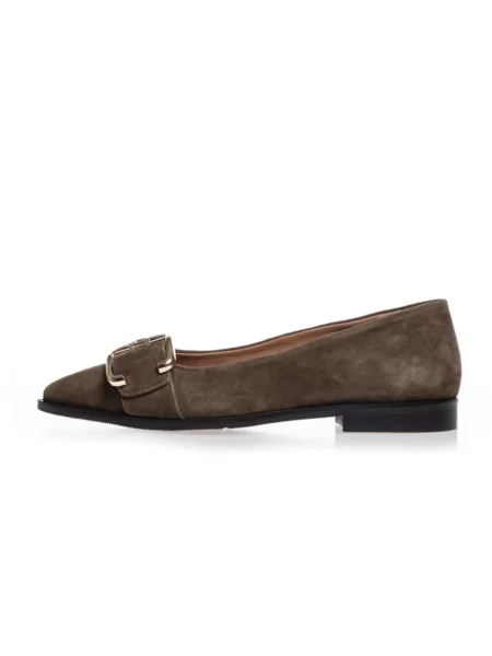 Balerinki Copenhagen Shoes zamszowe zielone