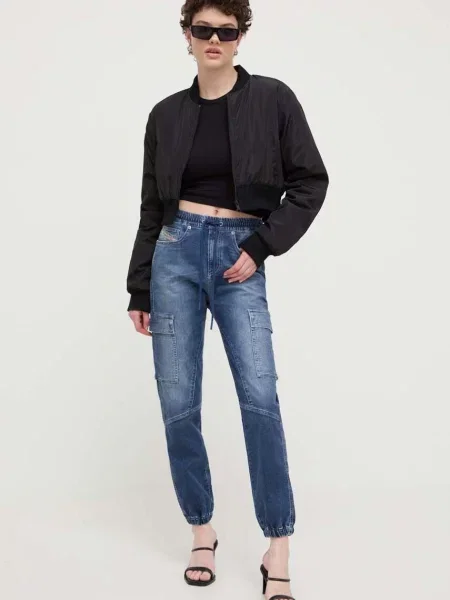 Diesel jeansy D-URSY-S TRACK high waist niebieskie