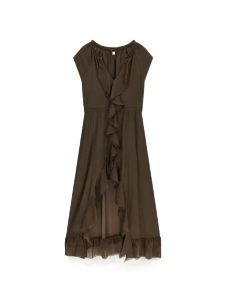Rochie Guess cu volane maro