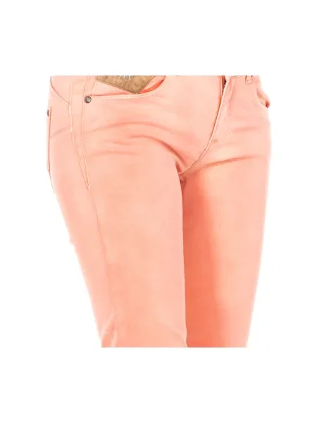 Skinny jeansy skinny La Martina pomarańczowe