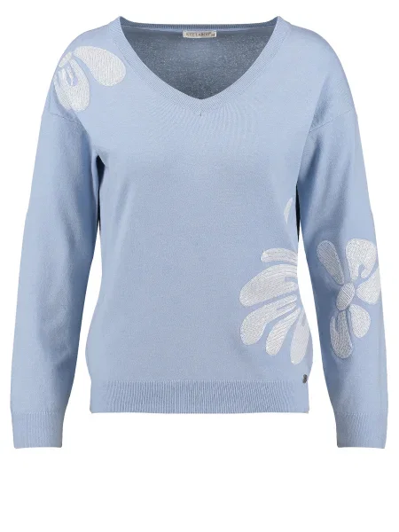 Key Largo Pulover Cruise albastru pastel alb