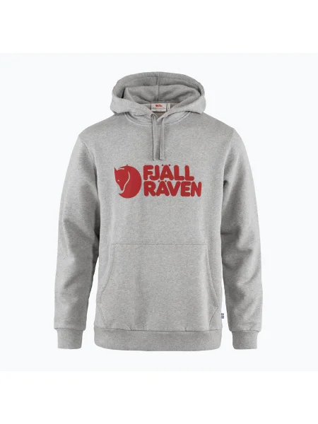 Hanorac cu glugă Fjällräven Logo pentru bărbați gri