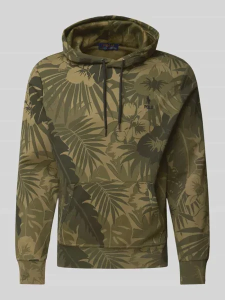 Bluza z kapturem i kieszenią kangurką Polo Ralph Lauren khaki