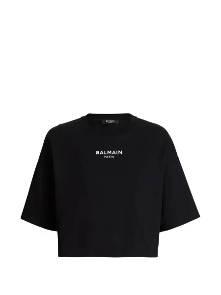 Tricou Balmain cu broderie negru