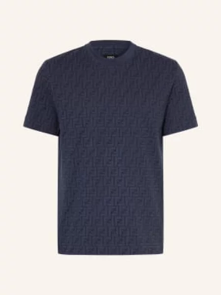 Fendi Koszulka Z Piké blau granatowa