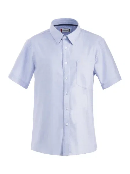 Clique koszula Oxford Cambridge krótki rękaw – royal blue niebieska