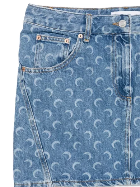 Fustă din denim Marine Serre albastru