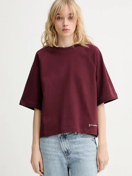 Marc O'Polo T-shirt basic bordowa