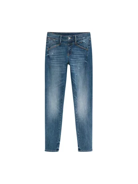 Skinny jeansy skinny Desigual niebieskie