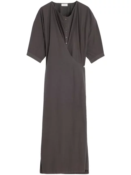 Krótka sukienka maxi Lemaire garniturowa brązowa