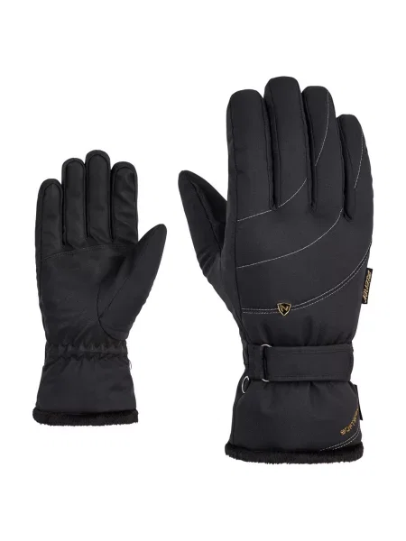 Rękawice Ziener Kahli PR black/gold rozm. 75 czarne