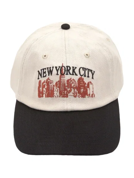 Pull&Bear Șapcă SKYLINE ecru / maro coniac negru