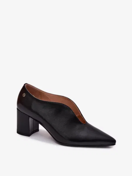 Pantofi Maciejka cu toc bloc negru