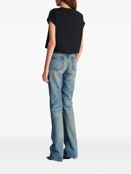 Tricou Balmain cu imagine scurt negru