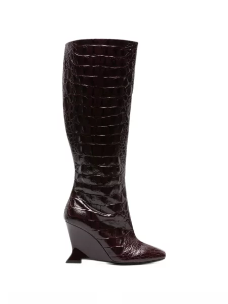 Botine Balmain cu pană maro