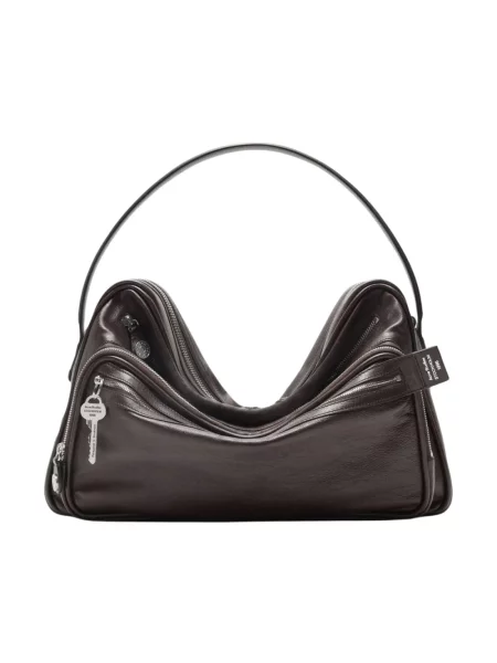 Torebka Acne Studios skórzana brązowa