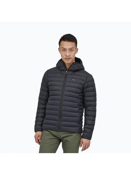 Мъжко пухено яке Patagonia Down Sweater Hoody black черно