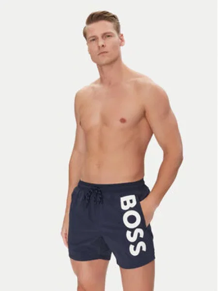 BOSS Plavecké šortky Octopus Tmavomodrá