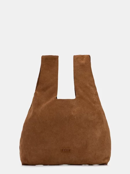 MSGM geantă de mână din piele întoarsă maro