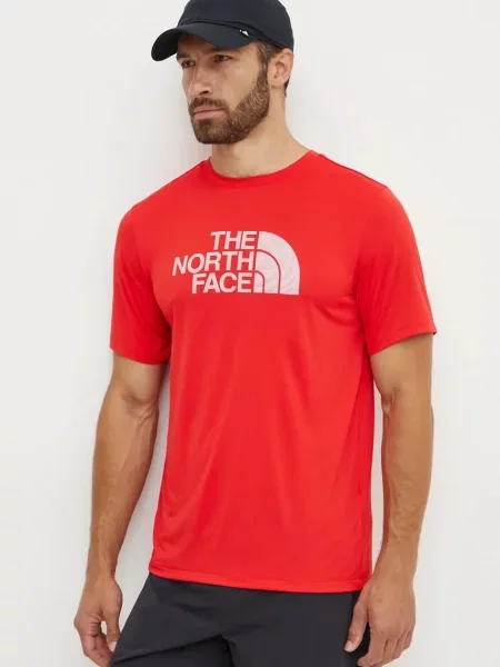 Спортна тениска The North Face Easy с изчистен дизайн червено